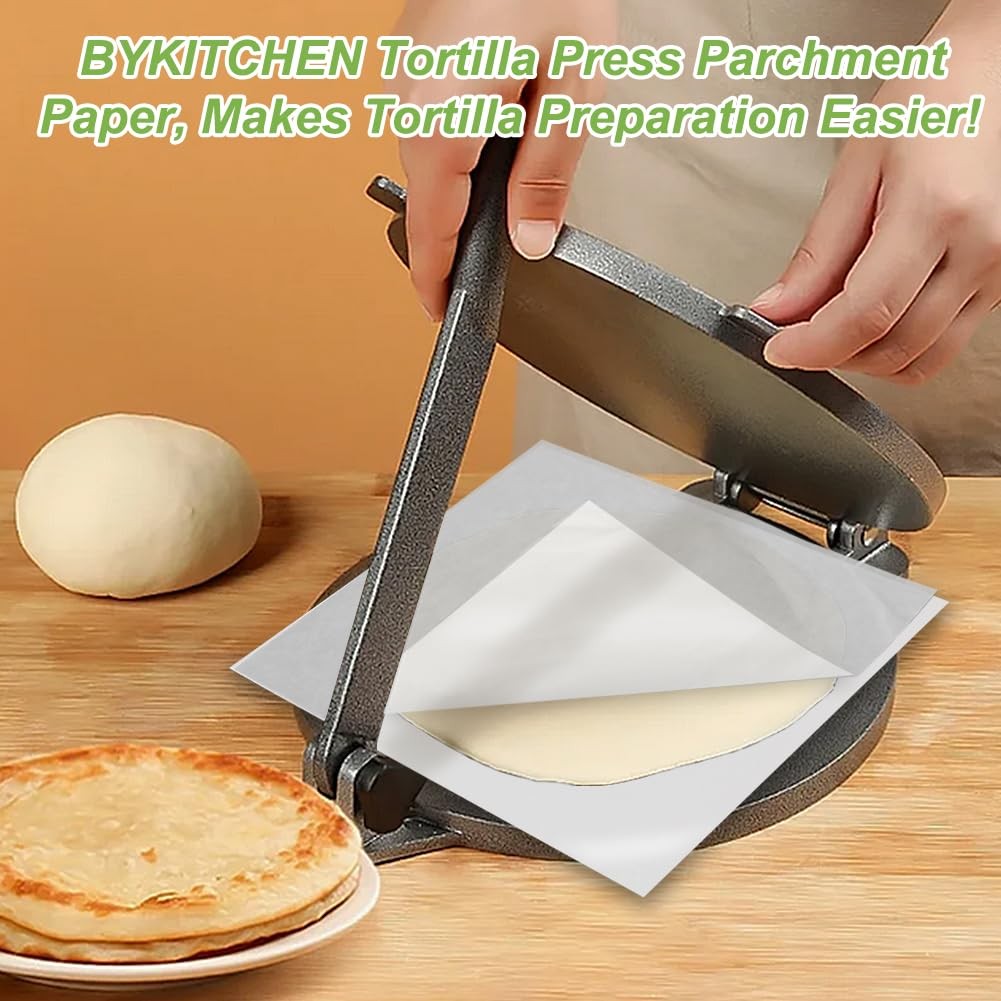 BYKITCHEN 8×8 Inch Non Stick Parchment Paper Sheet Squares 8 INCH, unbleached