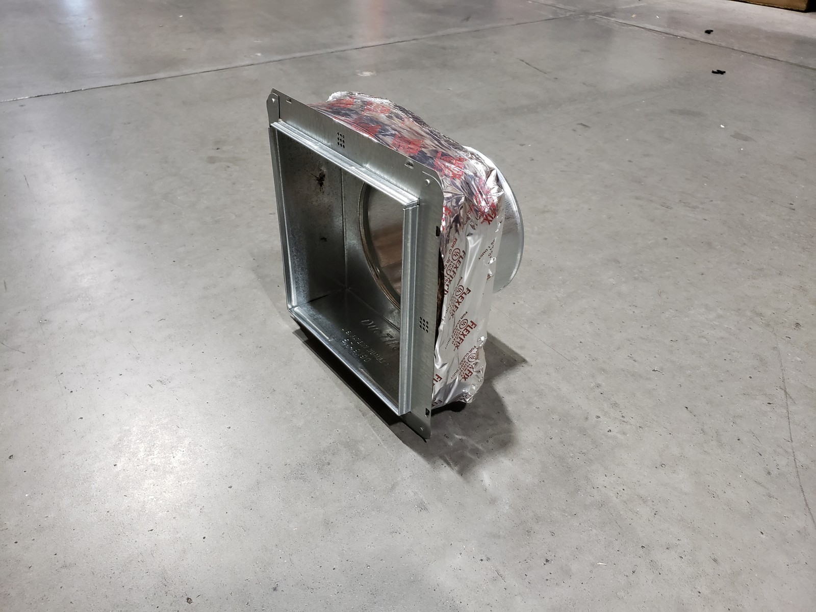 MITEK 602R8664 6x6x4 Galvanized Steel Insulated Register Box Snap-Rail Flange