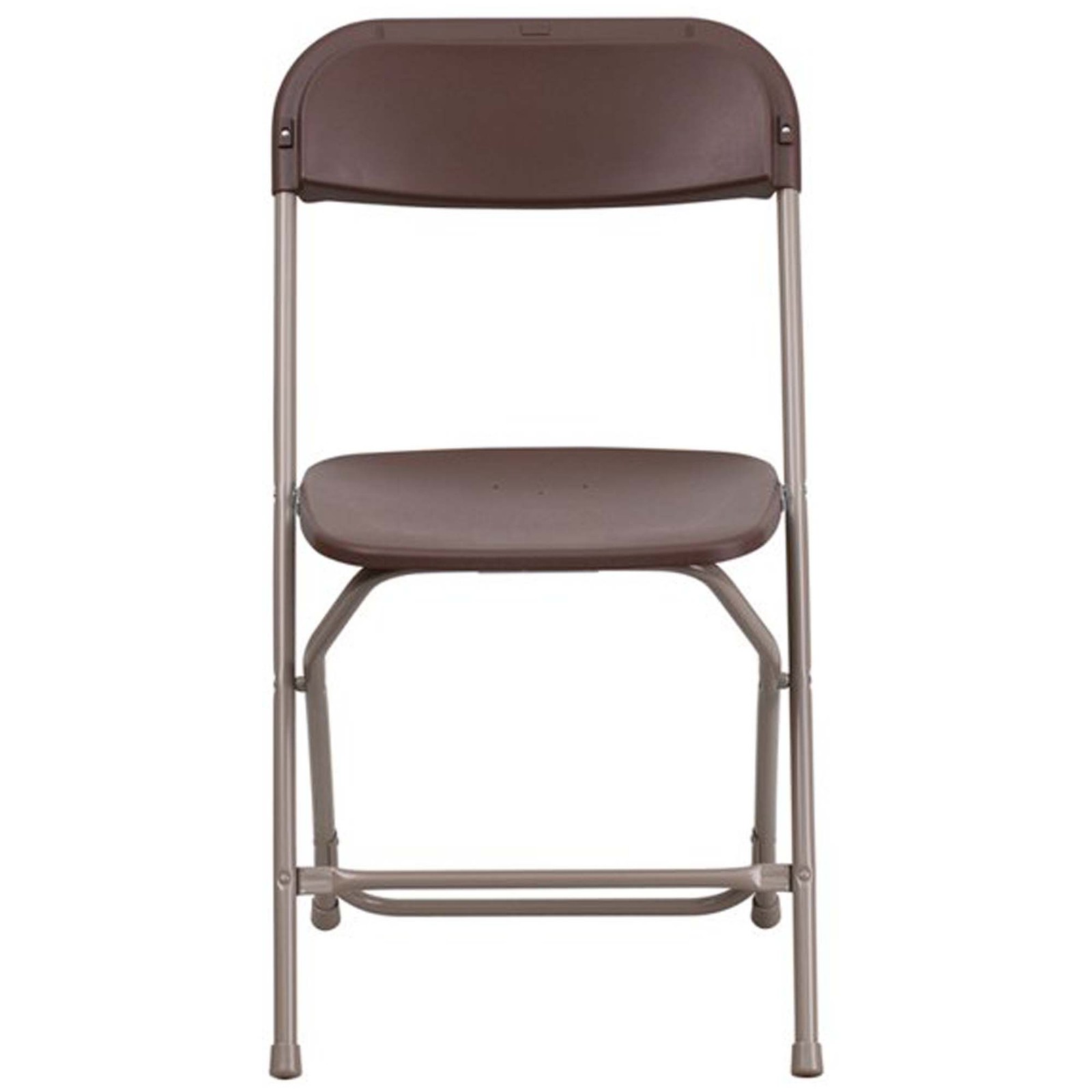 Plastic Folding Chairs Brown 10 Pack Indoor Outdoor Event Party 700 lb Capacity