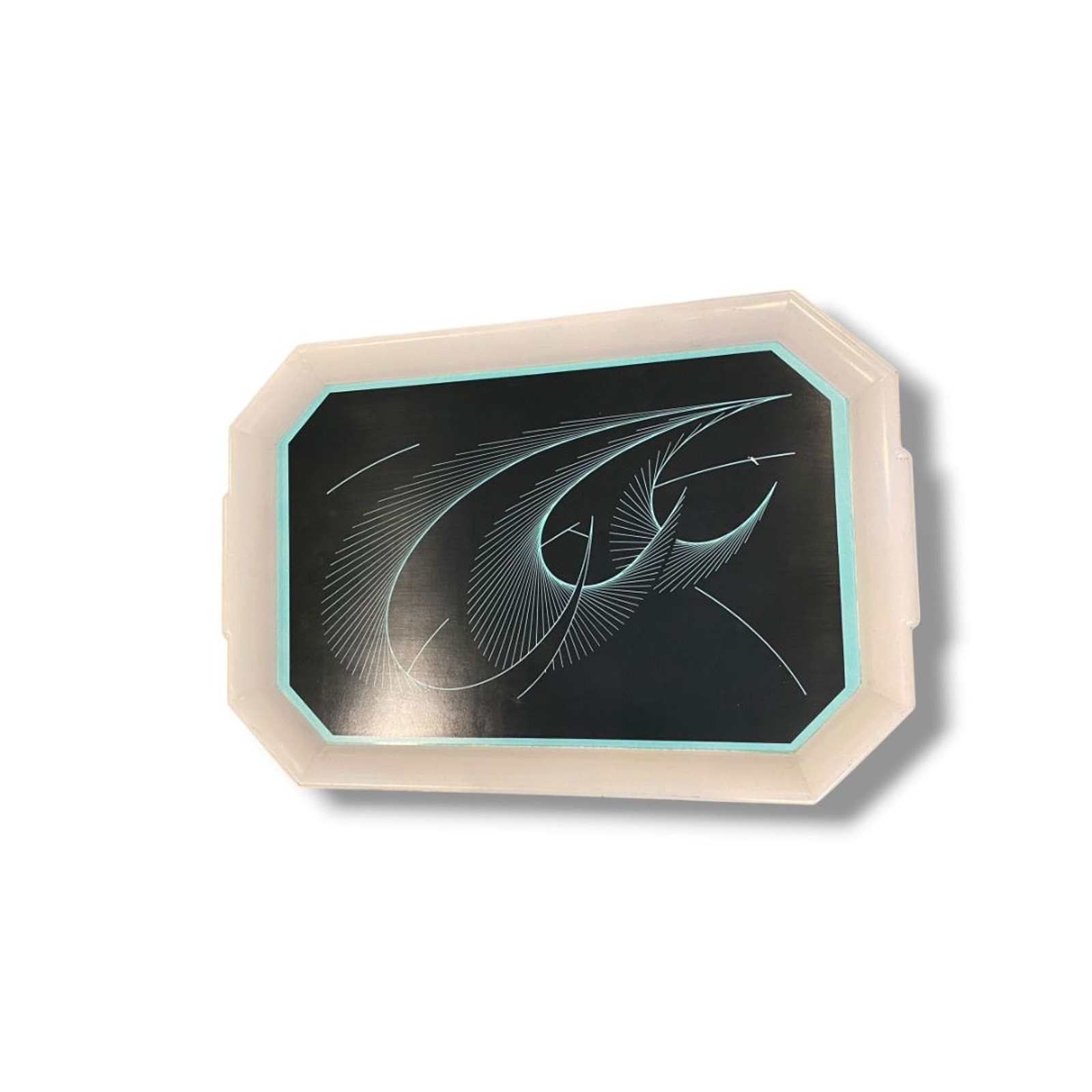 Midcentury Acrylic Serving Tray Boomerang Design Waverly Products 20.5″ x 13.5″