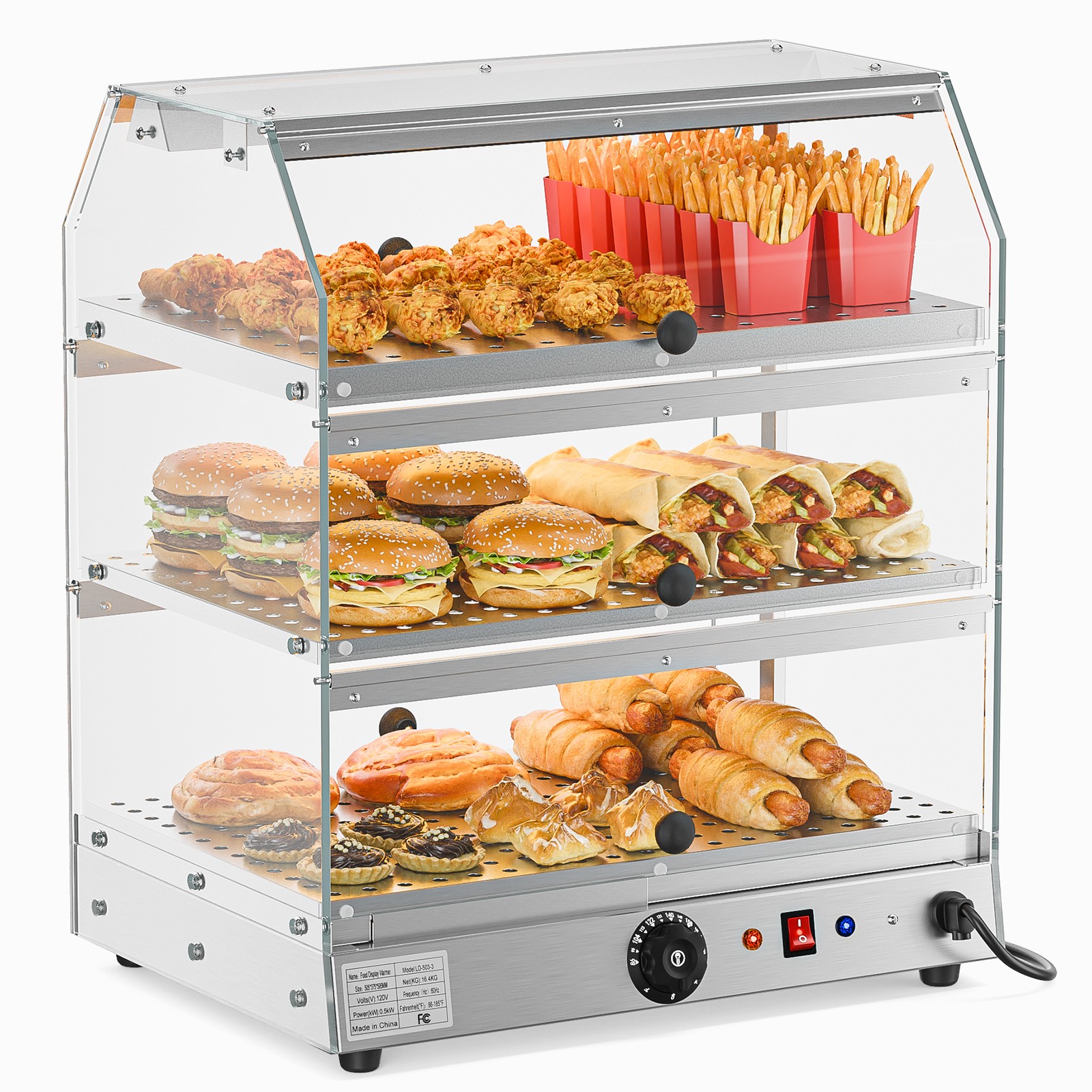 Commercial Food Warmer Display Pizza Warmer, Electric Countertop Food Warmer