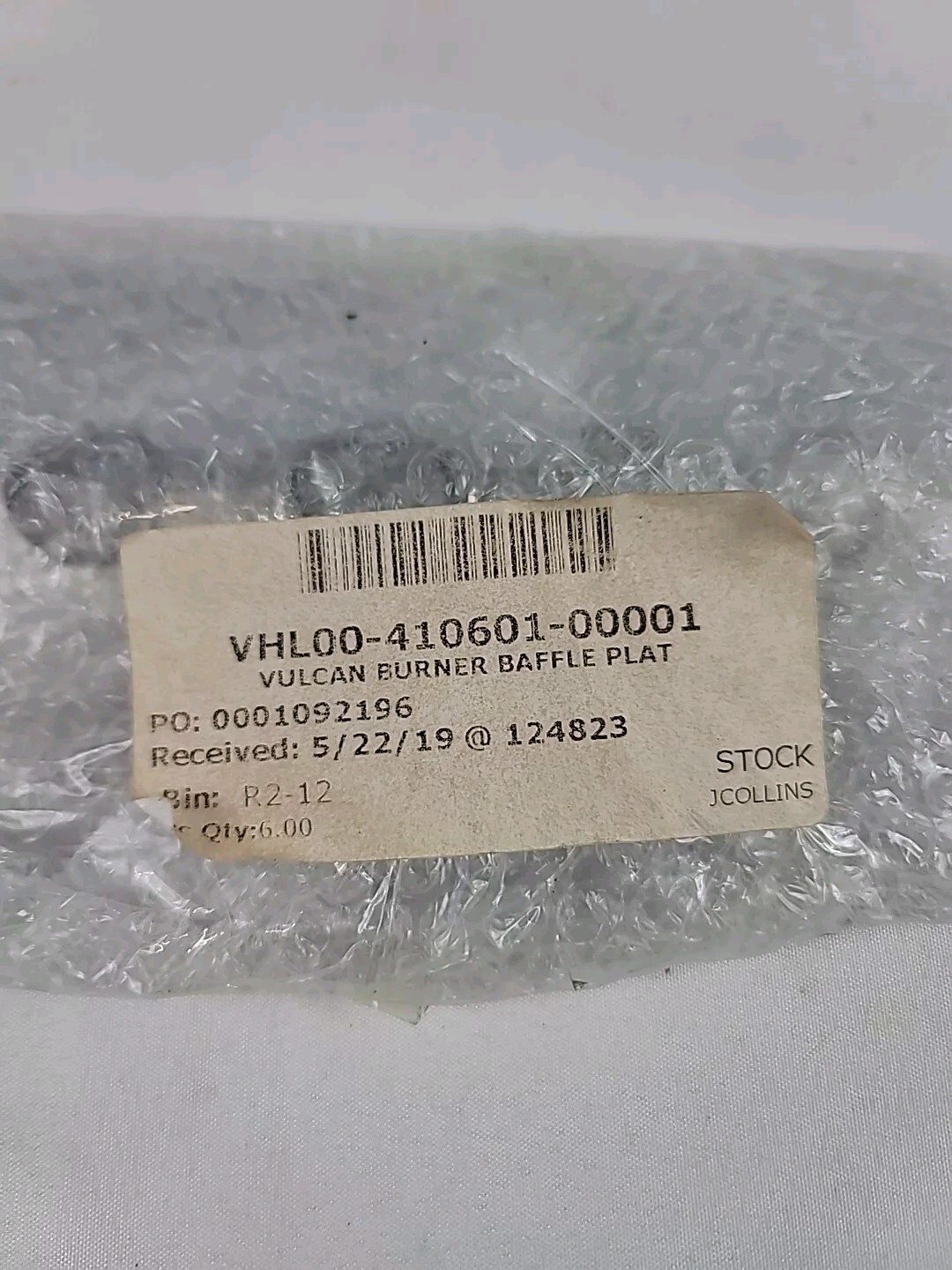 Vulcan Hobart 00-410601 Burner Baffle Plate VACB36 VABC47 VACB60 VACB25 New QTY