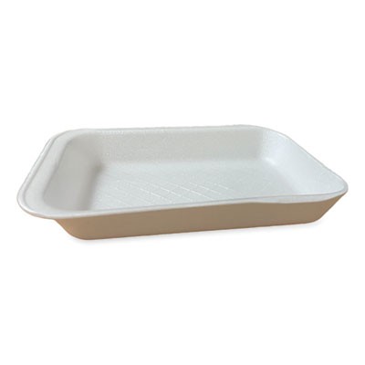 General Supply 2DWH Meat Trays, #2d, 8.56 X 6.1 X 1.2, White, 500/carton