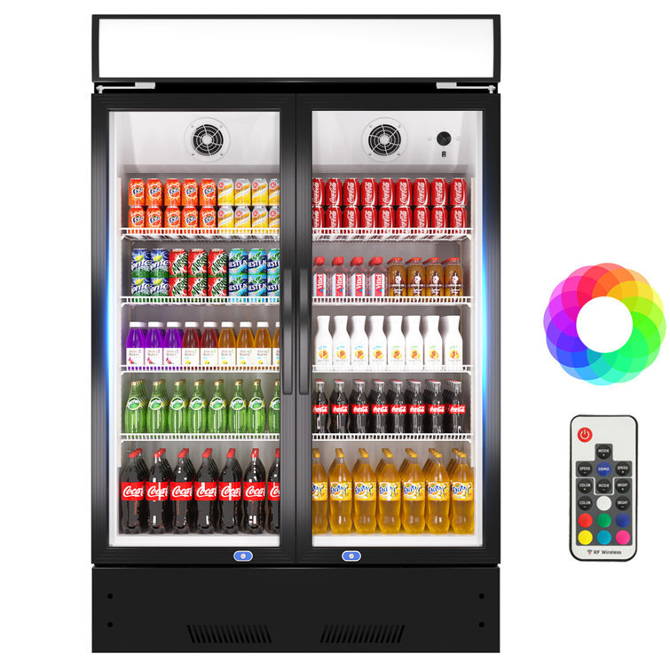 18Cu. Ft Merchandiser Refrigerator Glass Door Cooler Commercial Display Beverage