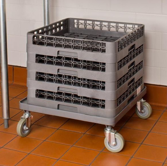 Commercial Restaurant Dishwasher Gray Dish Glass Rack Dolly Shelf Cart Full Size