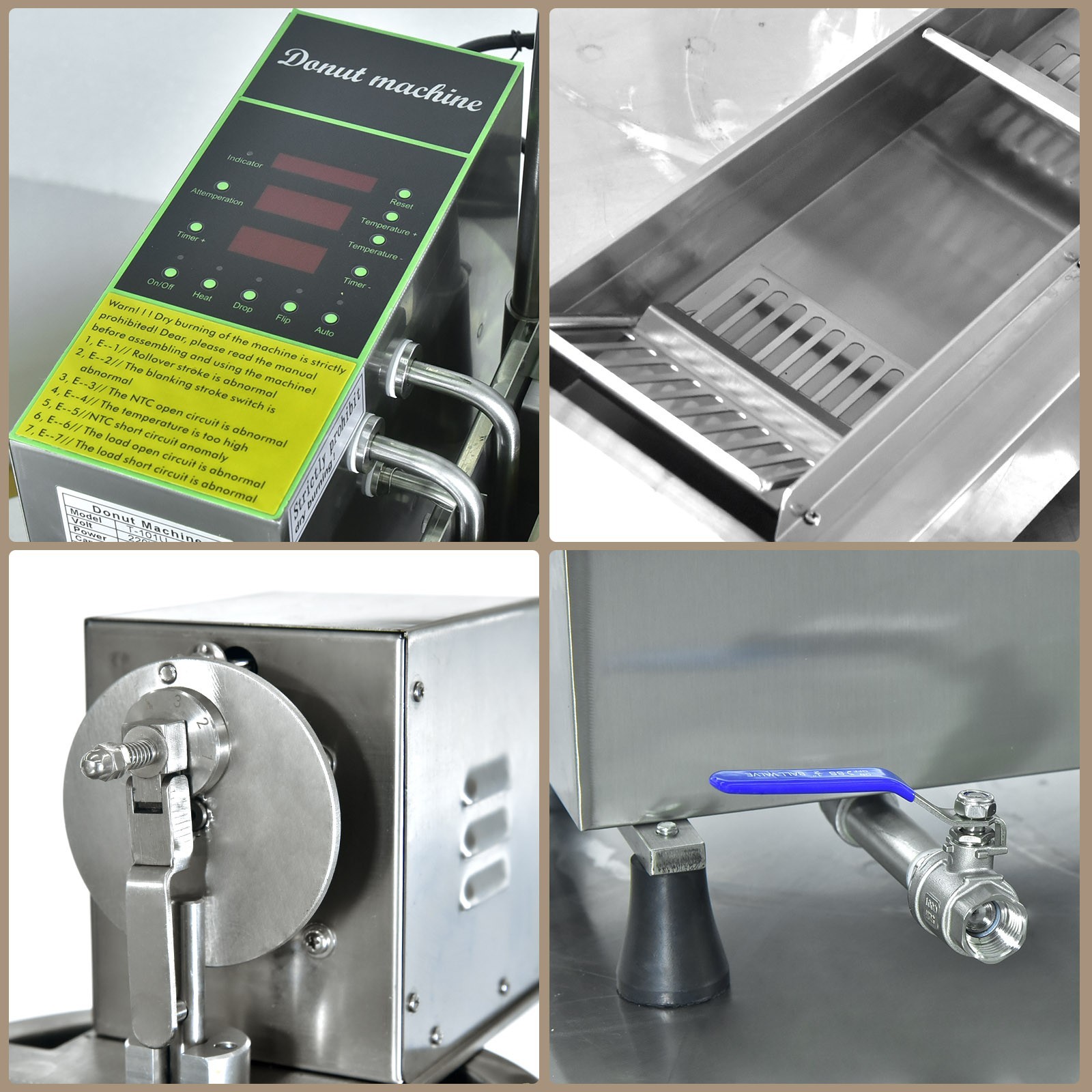 USA Kolice Commercial Automatic Doughnut Maker, Donut Machine-300-450pcs/hour