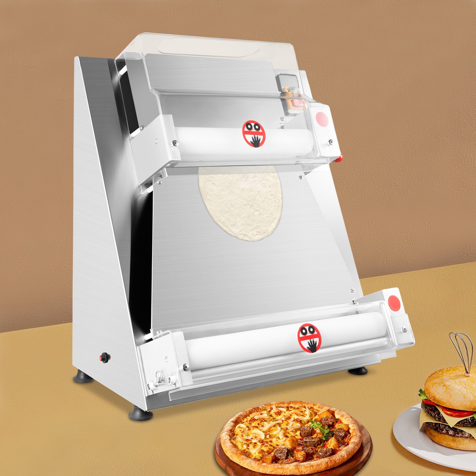 Commercial 4-16″ Electric Pizza Dough Roller Sheeter Pastry Press Making Machine