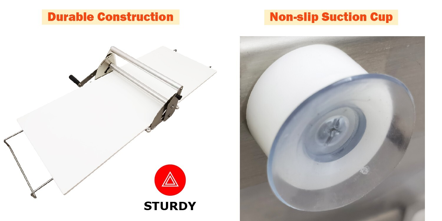 15″ PP Table Top Manual Stainless Steel Pastry Machine Pastry Dough Sheeter