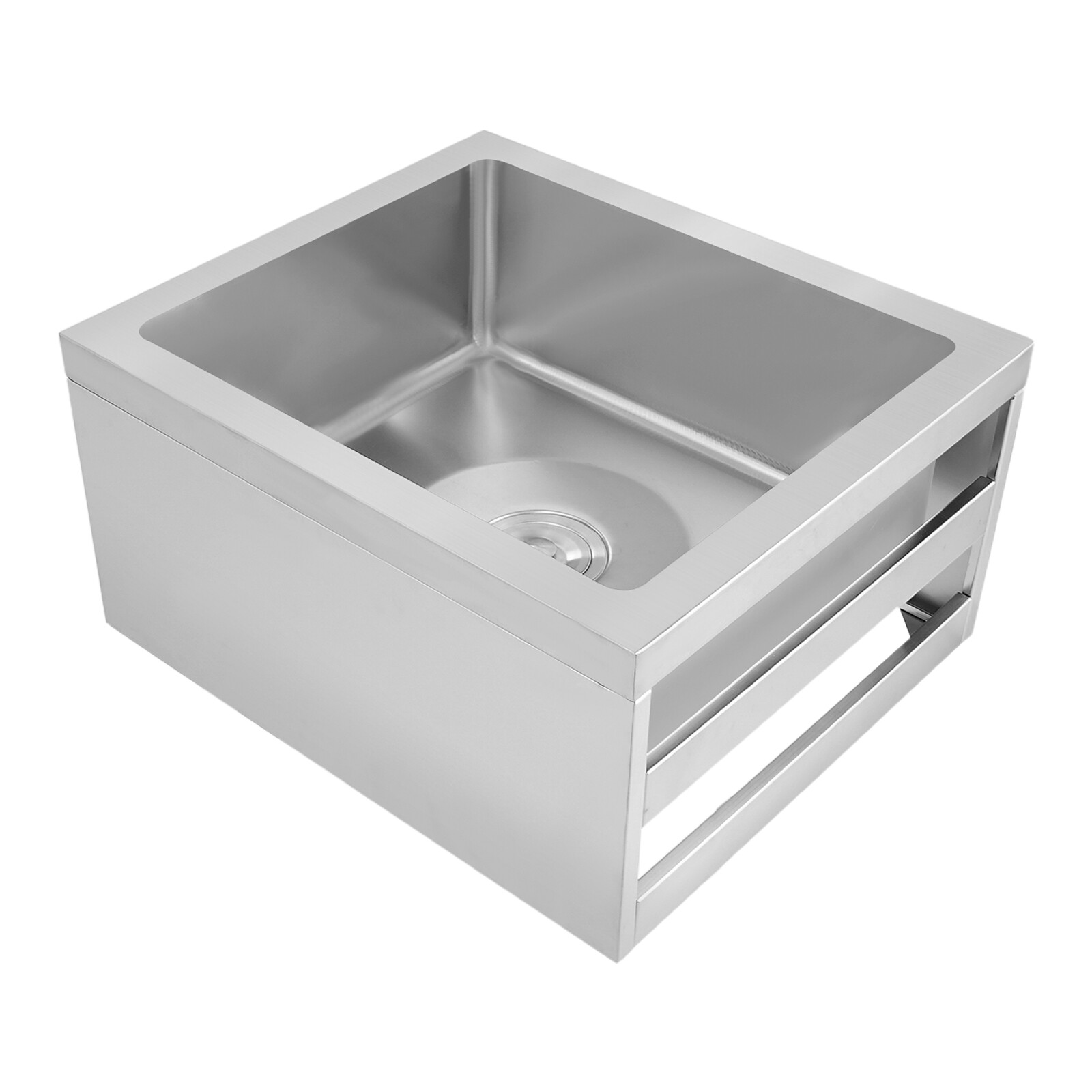 Stainless Steel Floor Kitchen Mop Sink 19″ x 22″ x 12″ 8″ Deep Basin Rectangular