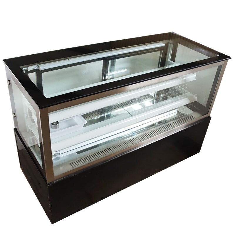 47.2″Electric Cooling Air Bakery Showcase Right Angle Cake Display Showcase 220V