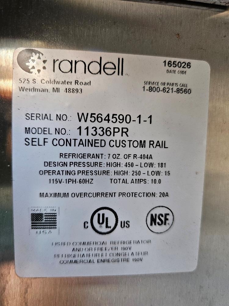 Randell Custom Unit 11336PR On Top of FX Series Drawer Model FX-1- 290 New