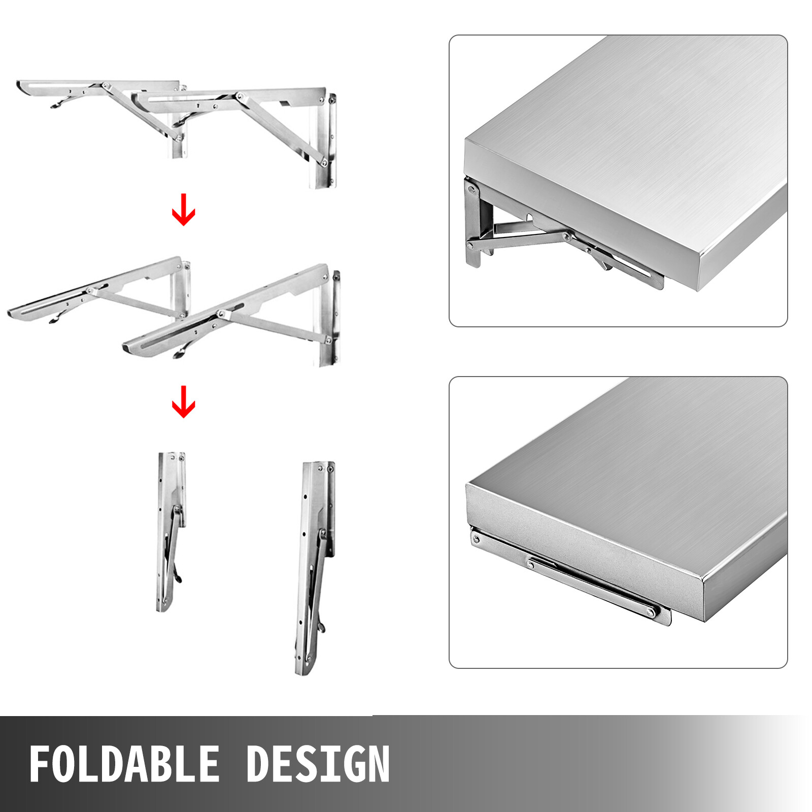 6 Foot Shelf for Concession Window Food Truck Accessories Business Stainless
