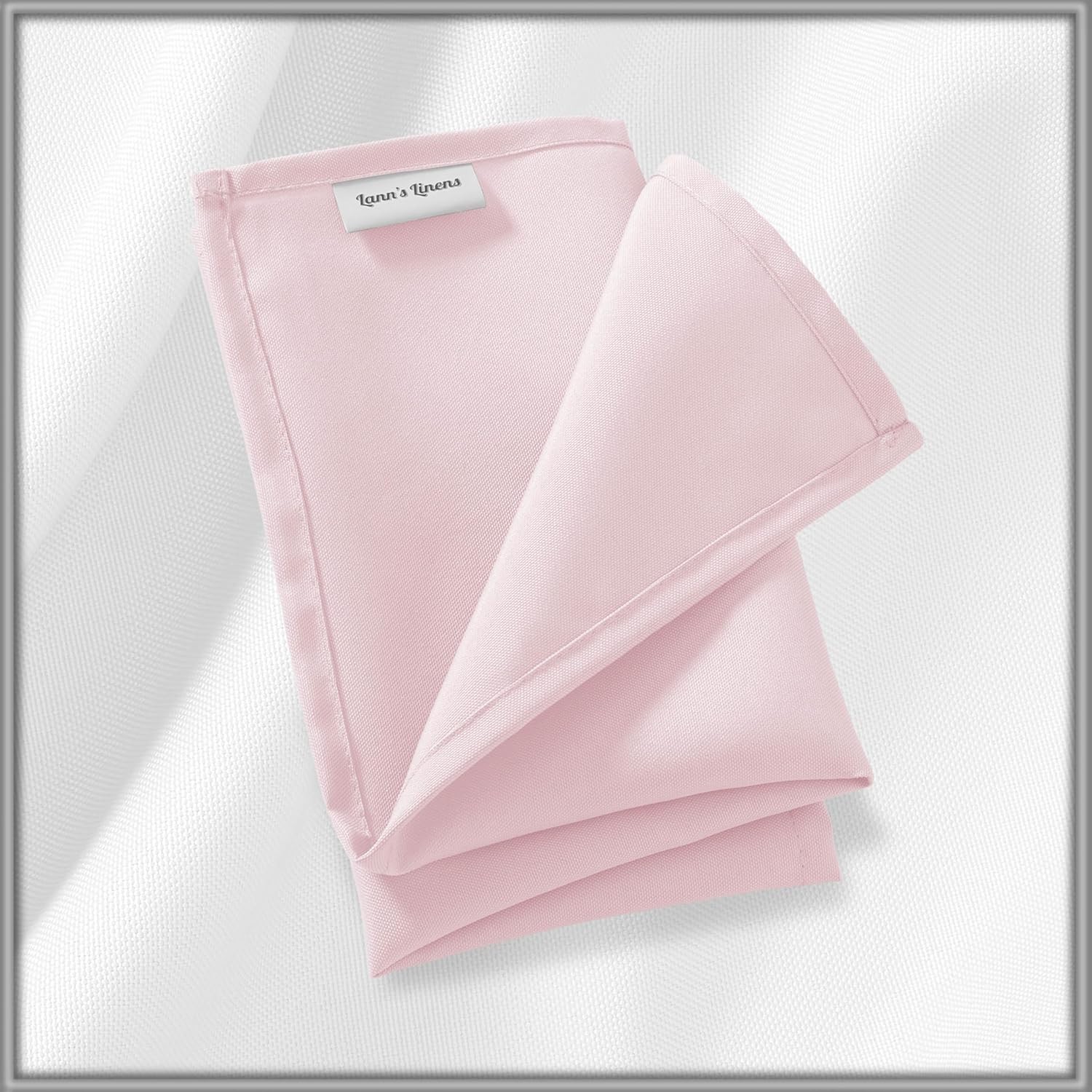 Lann’s Linens Set of 12 Cloth Dinner Napkins, 20-inch Polyester Napkins