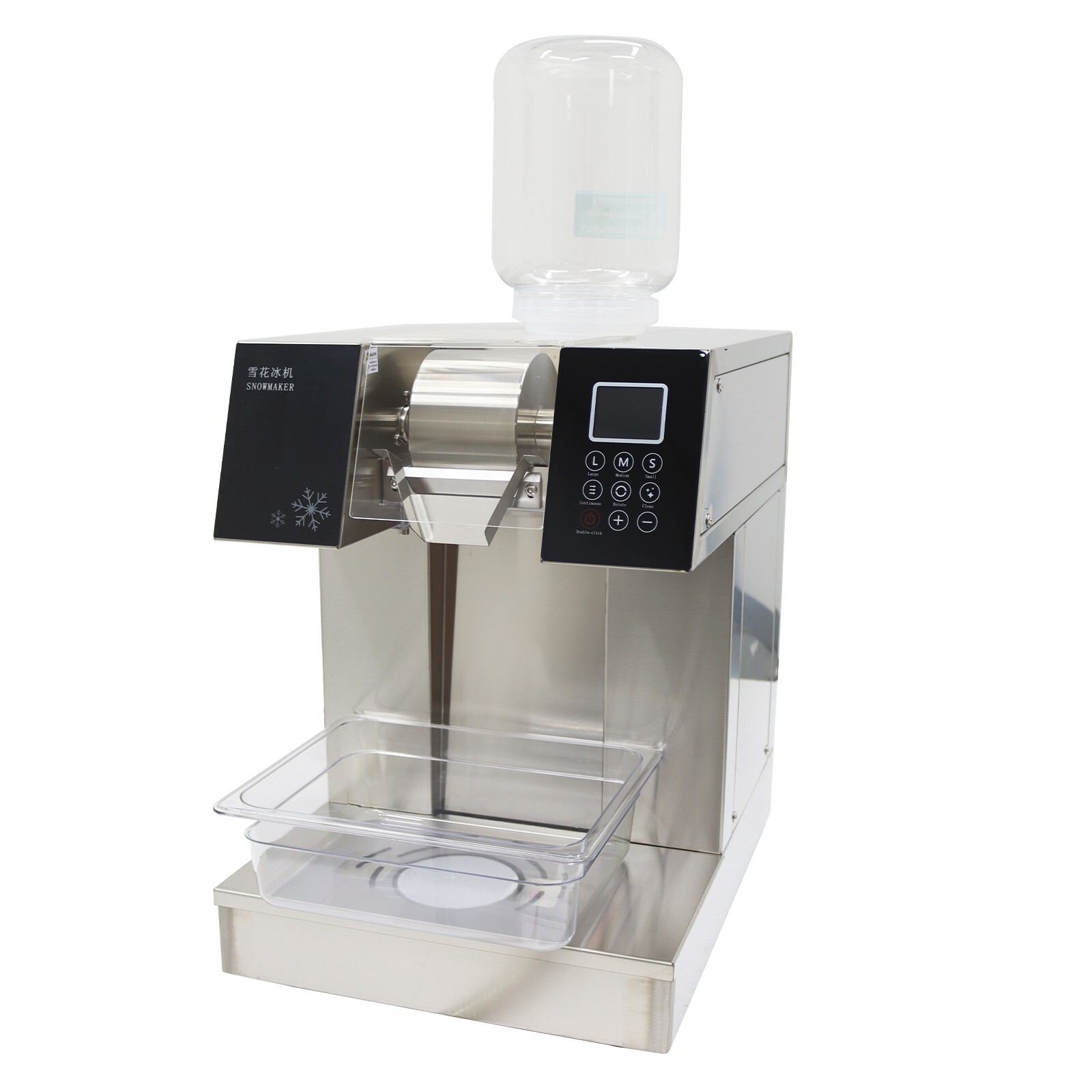 110V Water Cooled Snowflake Ice Machine,408bs/24H Snow Cone Shaved Maker