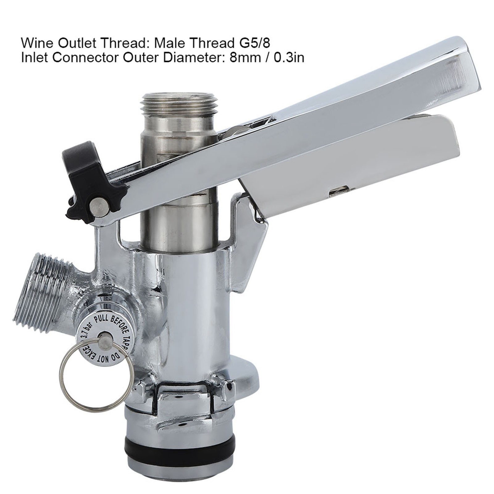 Keg Coupler Stainless Steel Keg Coupler G5/8 U-Type Coupler Dispenser Accessory