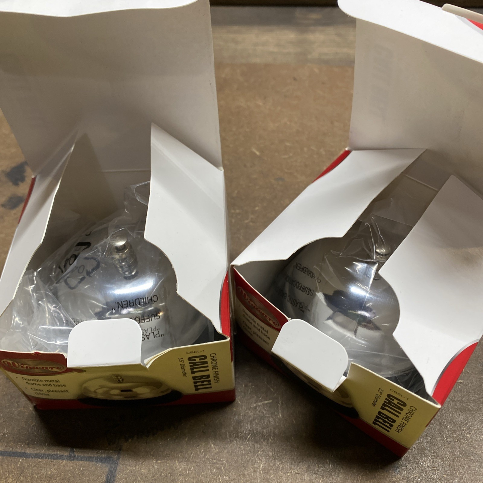 (2) Winware by Winco CBEL-1 Call Bell, 3.5″ diam. New