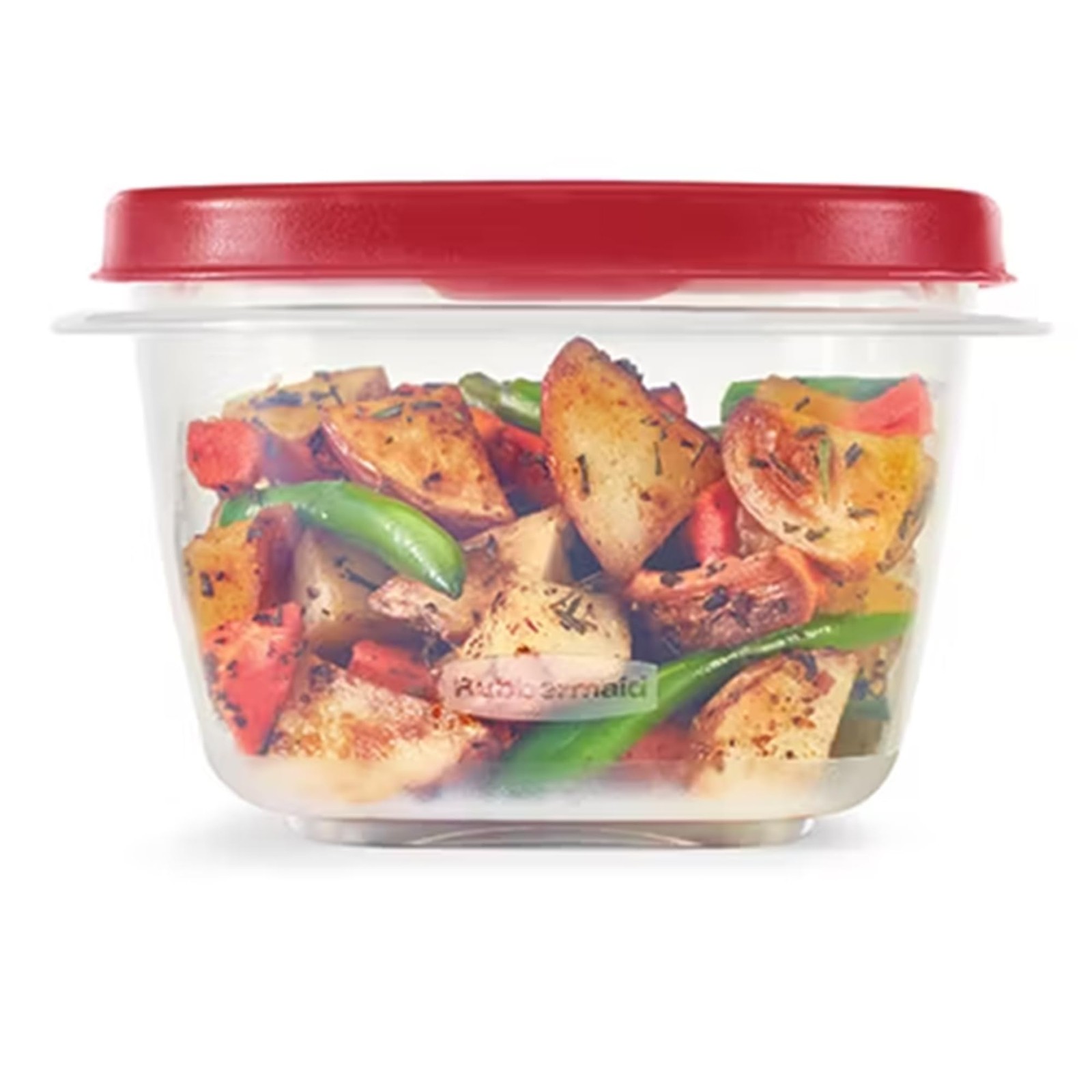 Rubbermaid Easy Find Lids Food Storage Containers, 2 Cup, Racer Red, 4-Piece Set