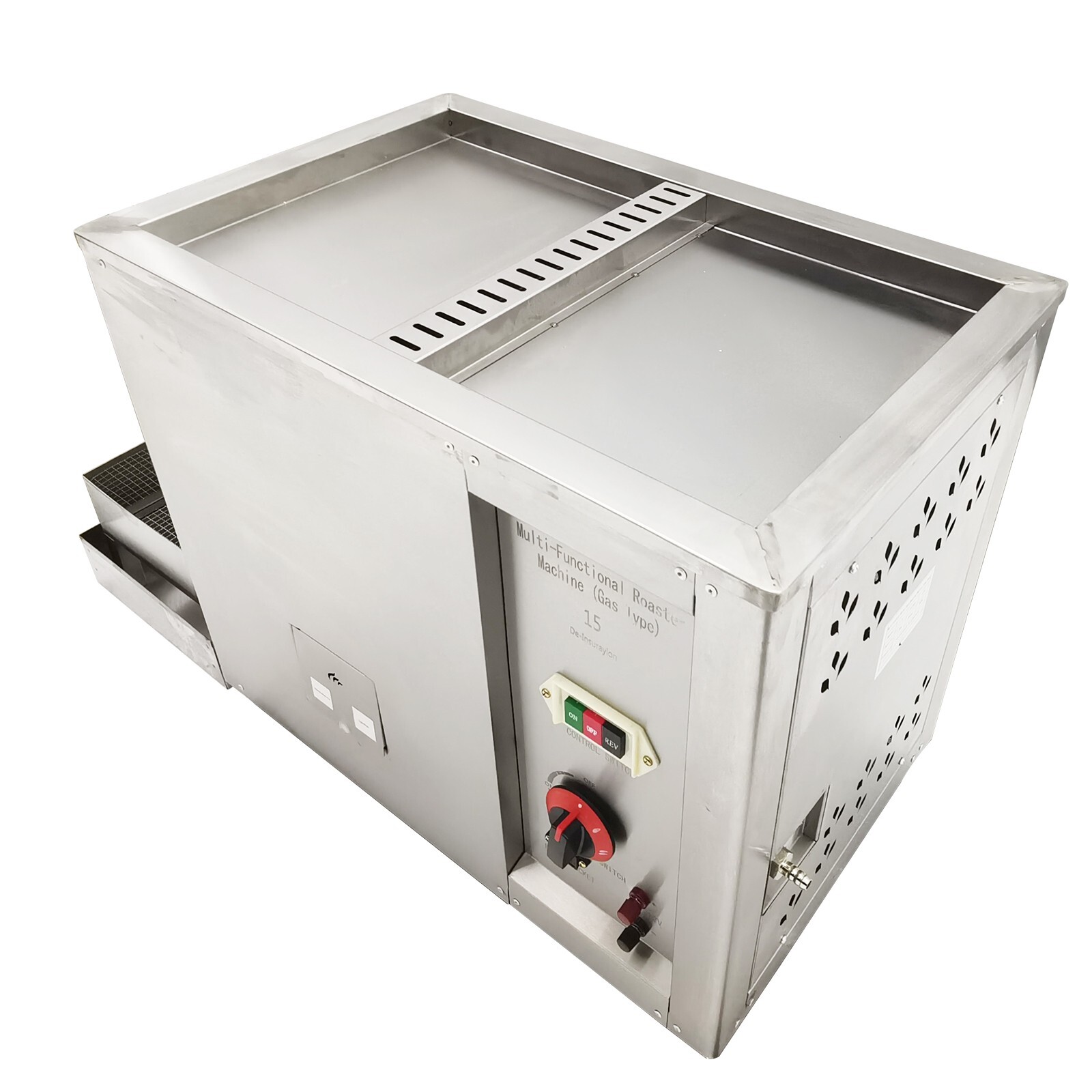 110V 80W Commercial Gas Coffee Roaster 16.5LBS Capacity 0-300℃ for Nuts Beans