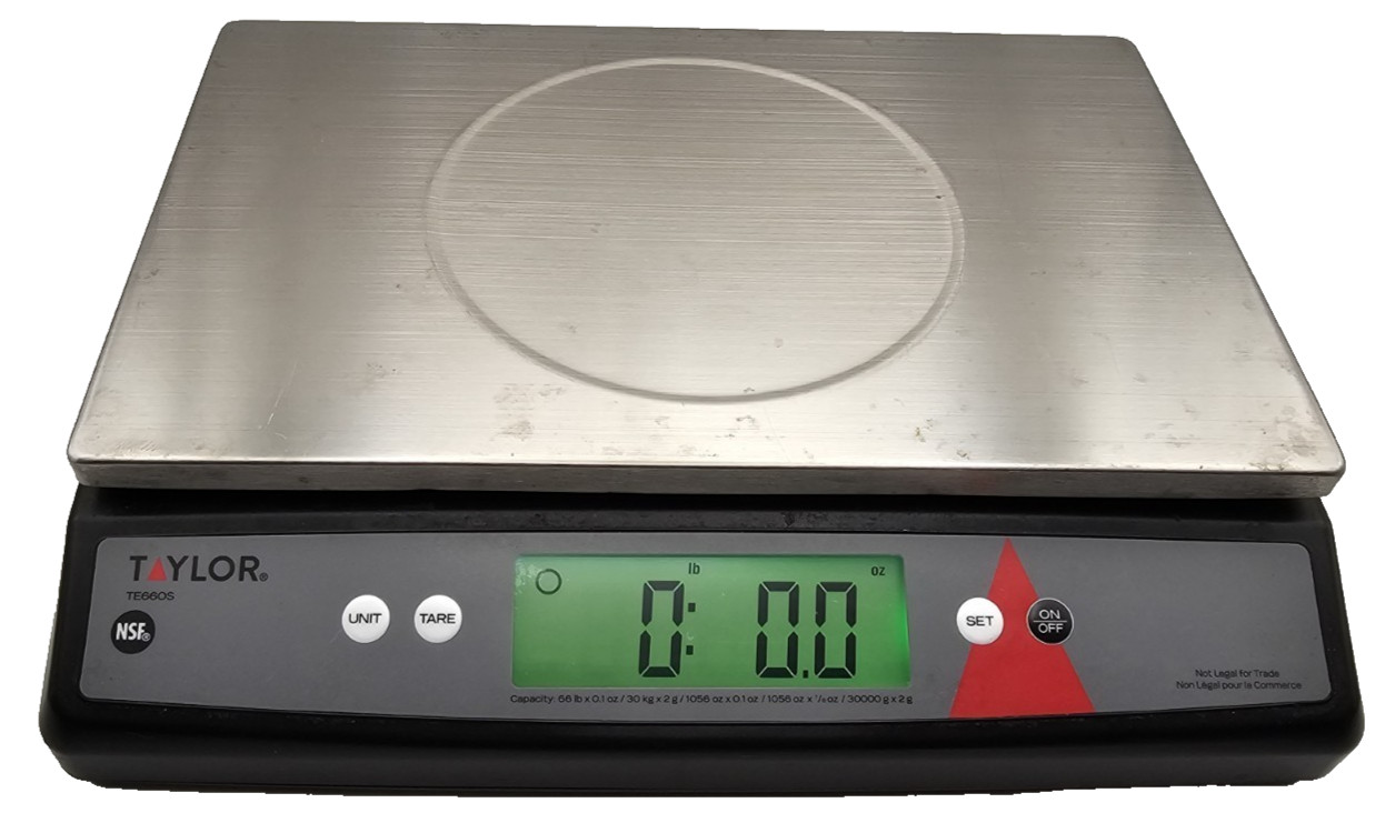 USED WORKING Taylor Digital Portion Scale 66 lb NSF Commercial Kitchen Scale