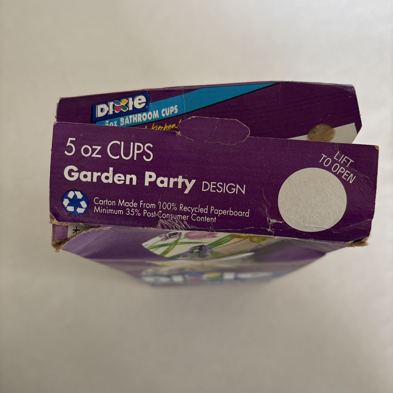 VTG Dixie Disposable Bathroom Cups 5 Oz Garden Party- 66 Cups Included