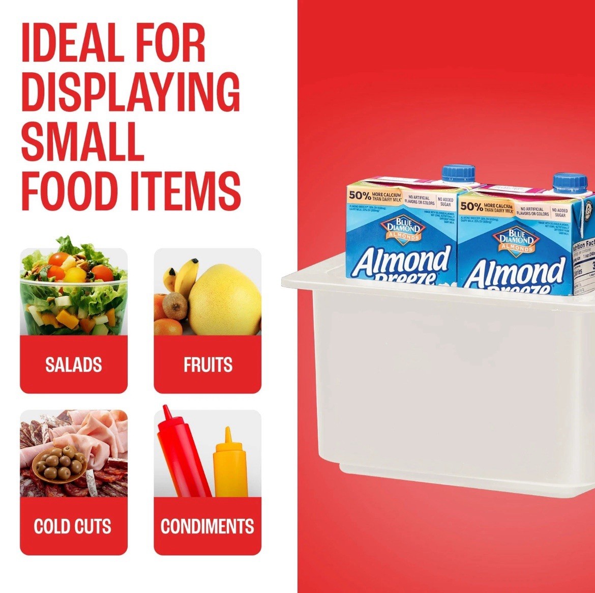 Cambro ColdFest 6″ 1/2 Size Cold Food Pan-white