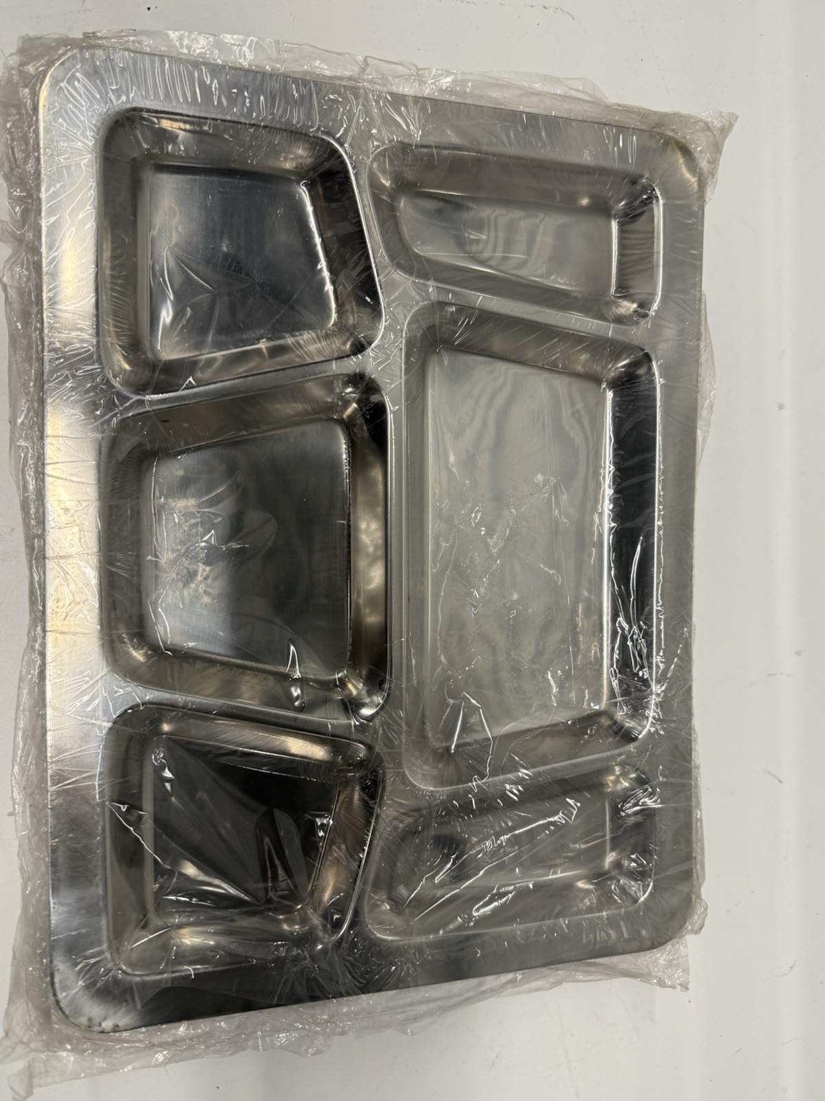 Mess Tray, 6 Compartment, Style B, S/S,15-1/2″ x 11-1/2″ (22 Trays)
