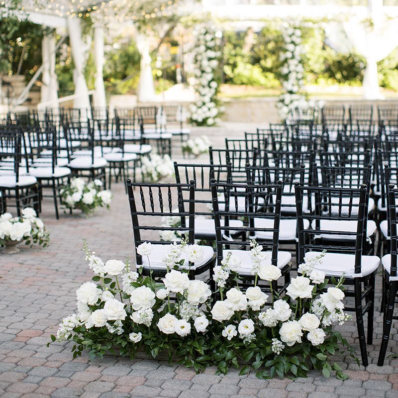 FOH 4pcs Modern PP Ghost Dining Chairs, Chiavari Chair for Wedding Party