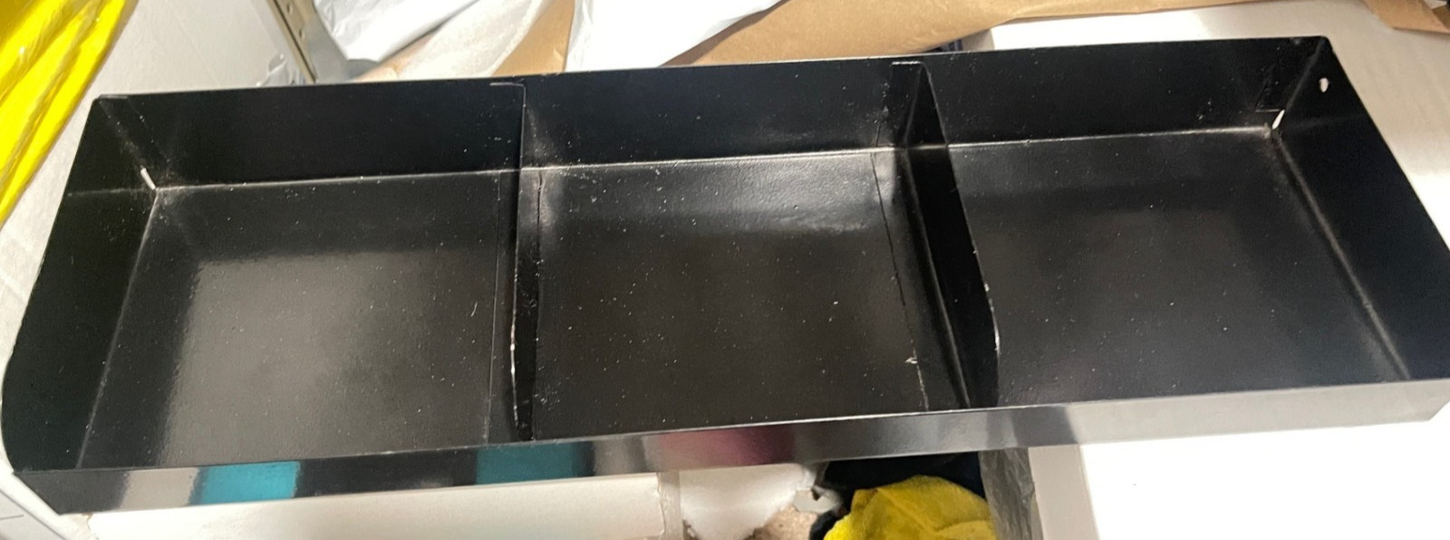 Black steel 3 compartment TRAY ORGANIZER 17 1/4″Lx 5 1/2″Wx2″H(S)