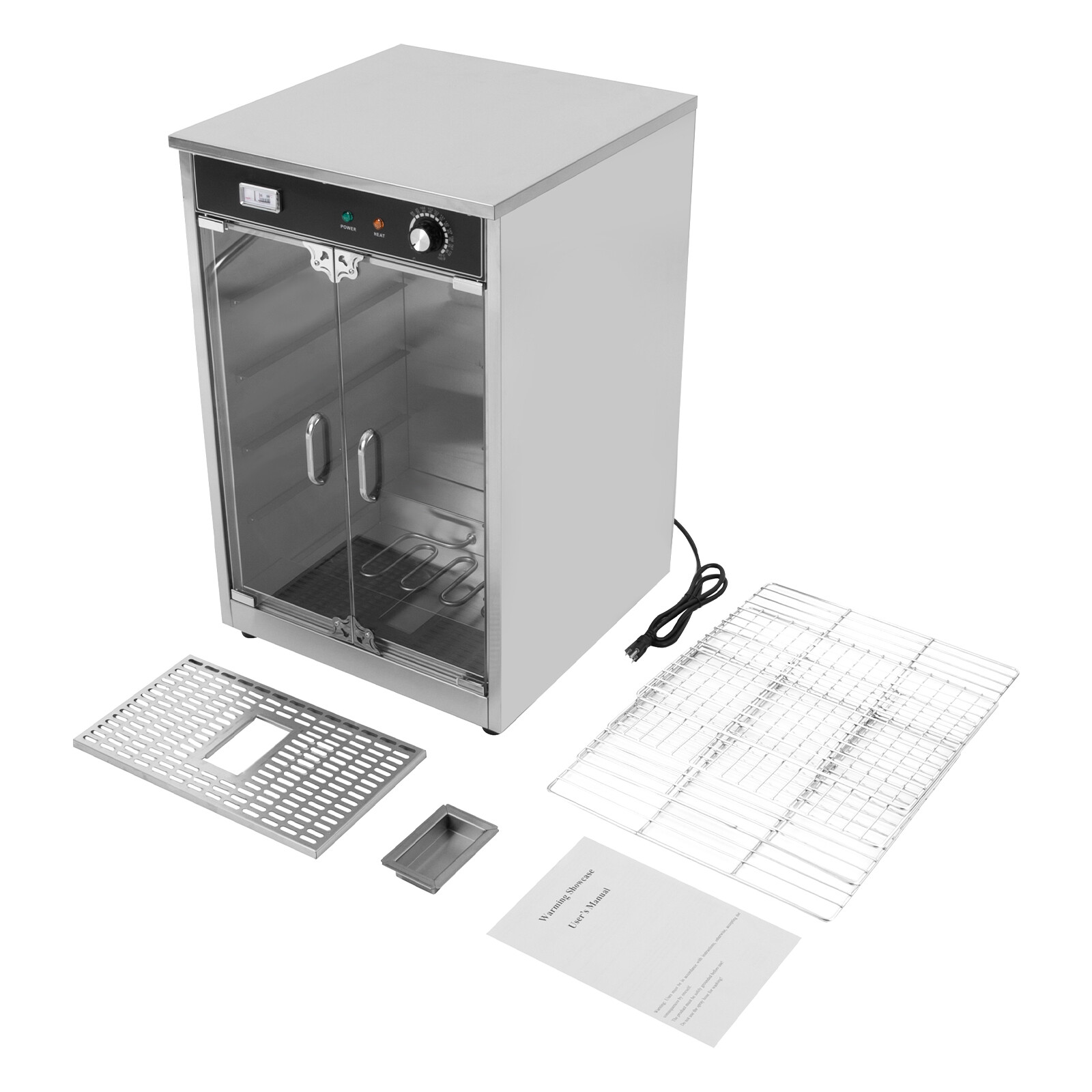 600 W Food Warmer Electric Food Warmer Countertop Heated Holding Cabinet 30-85°C