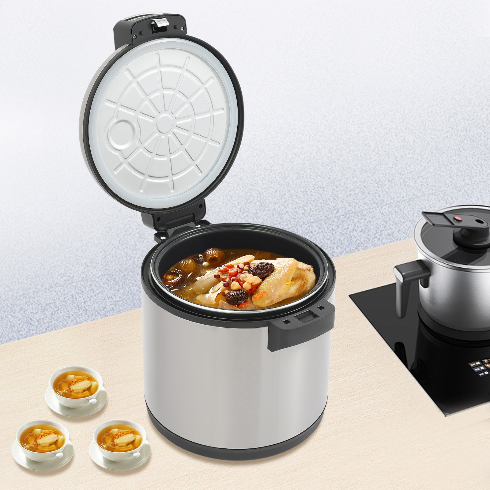19L/20Qt Electric Rice Warmer Non-stick Cylindrical Shape Commercial Rice Warmer
