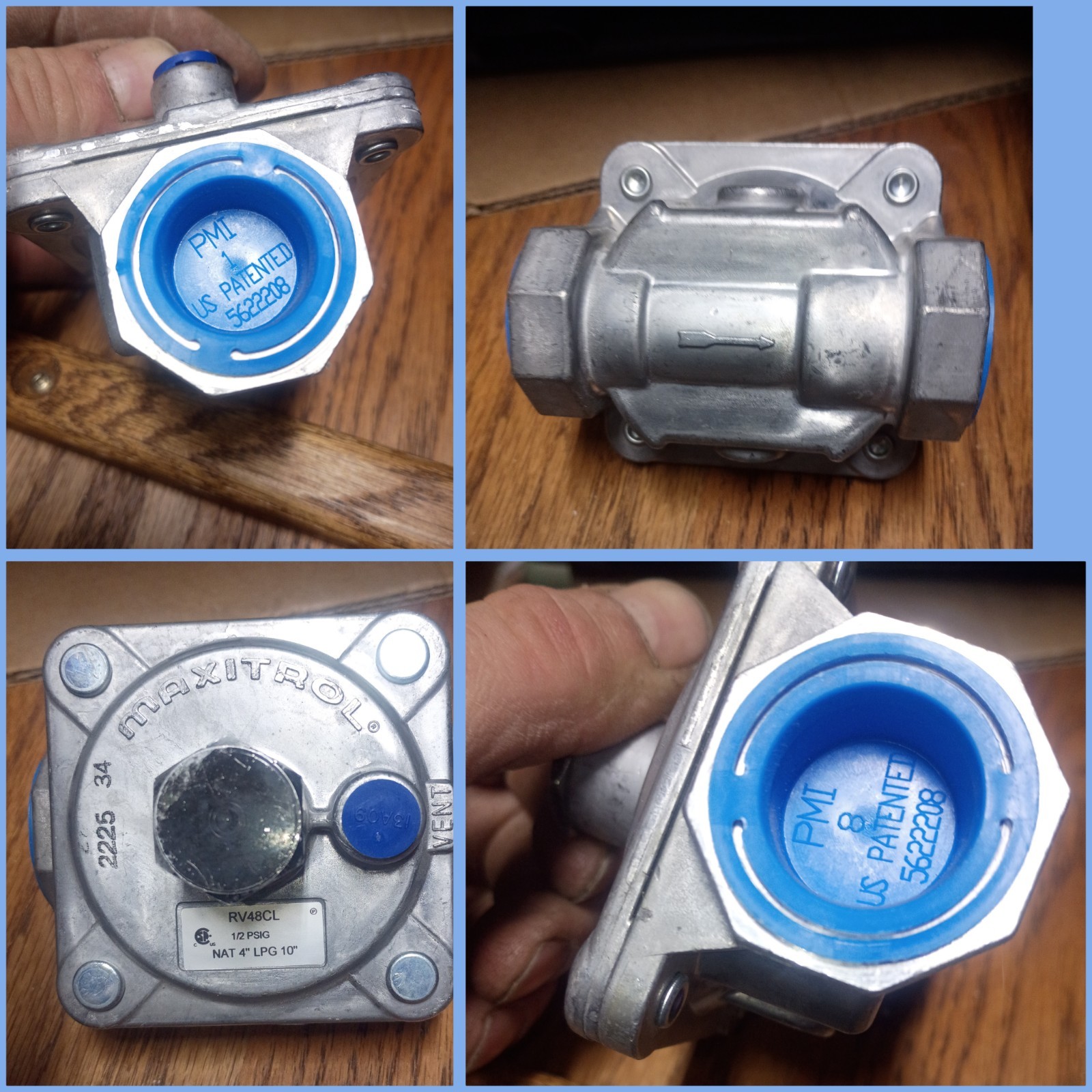 Maxitrol RV48CL 1/2″ NPT Gas Regulator Valve Natural Gas/LPG Convertible NEW