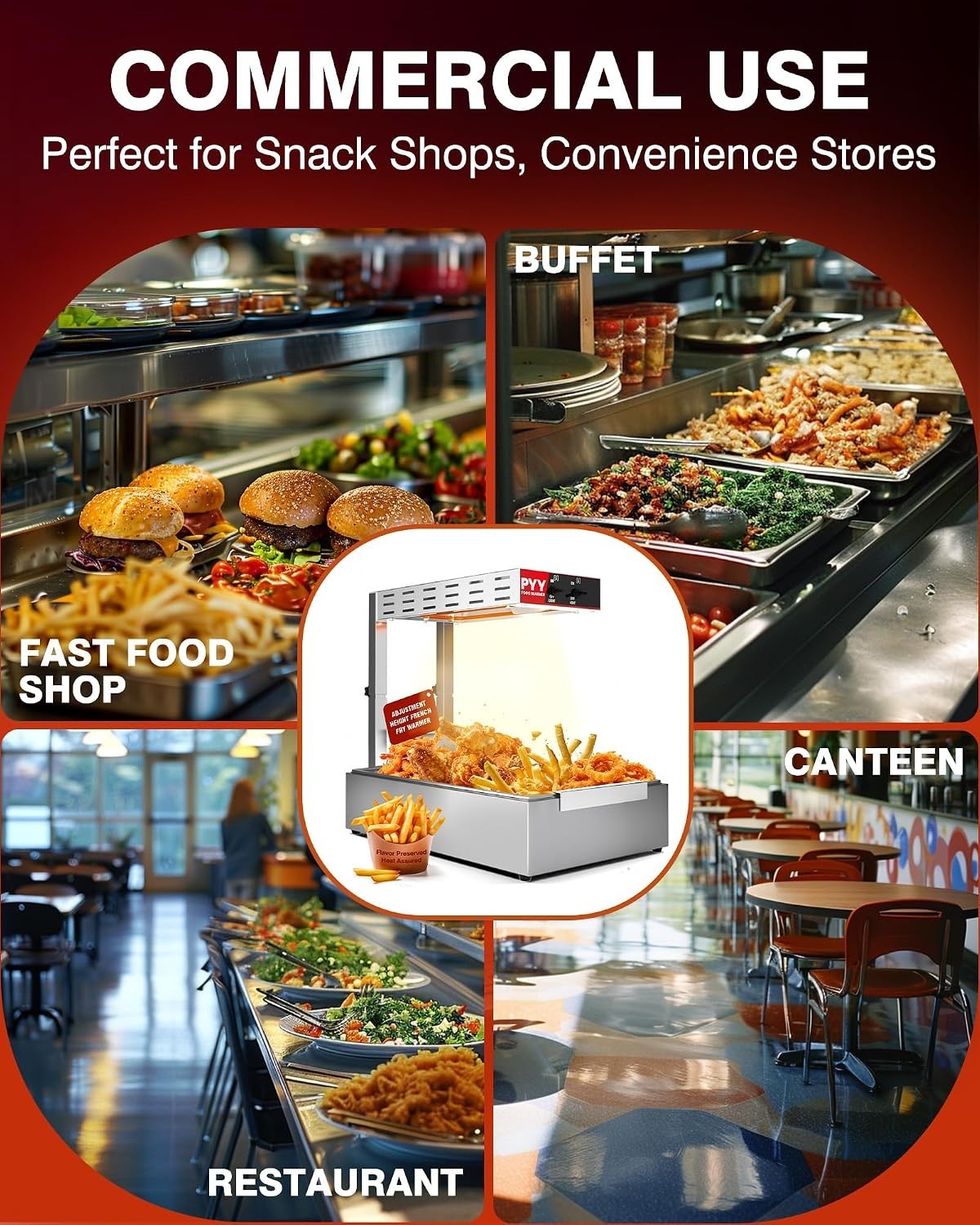 Professional French Fry Warmer – Efficient Temperature Control for Restaurants