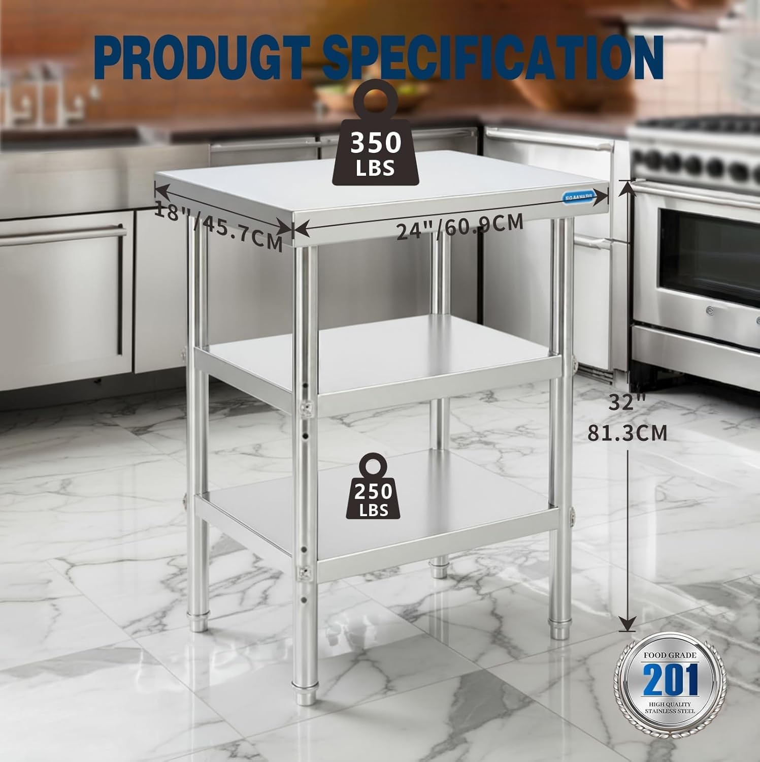 Stainless Steel Stainless Steel Prep, NSF Metal Commercial SS