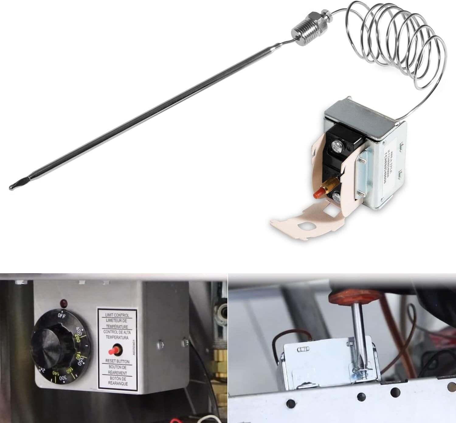 PP10084 High Limit Switch For Pitco Fryers Hi Limit Safety Thermostat 450F 45C+