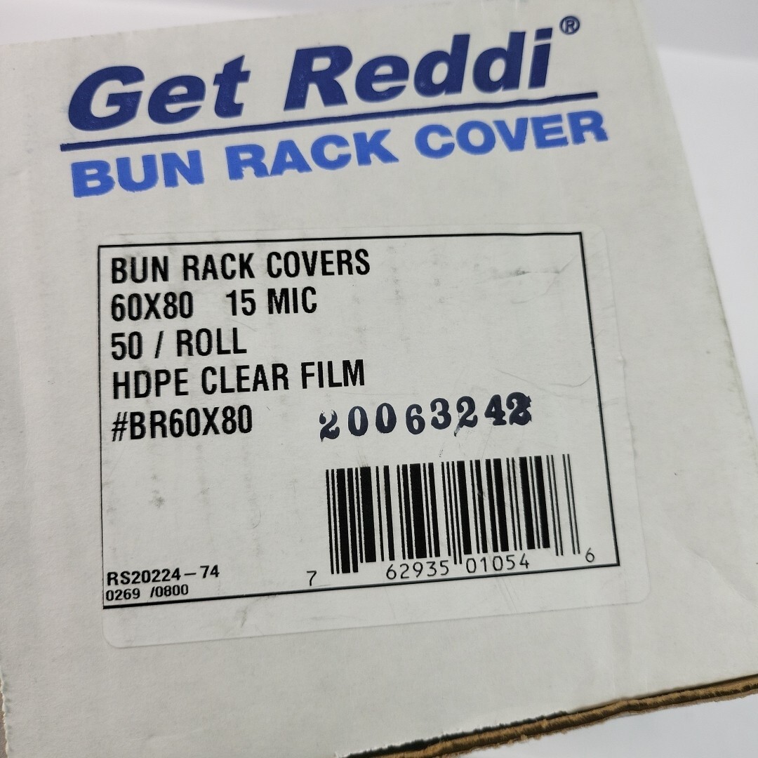 Inteplast Group Poly Bun Rack Cover, 60×80, 15 Micron, 50/Case.268