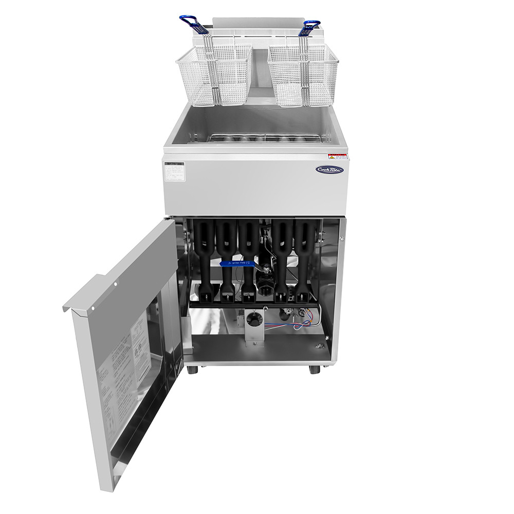 ATOSA ATFS-75 Commercial 5 Tube Stainless Steel Floor Deep Fryer 15000BTU 75 lbs