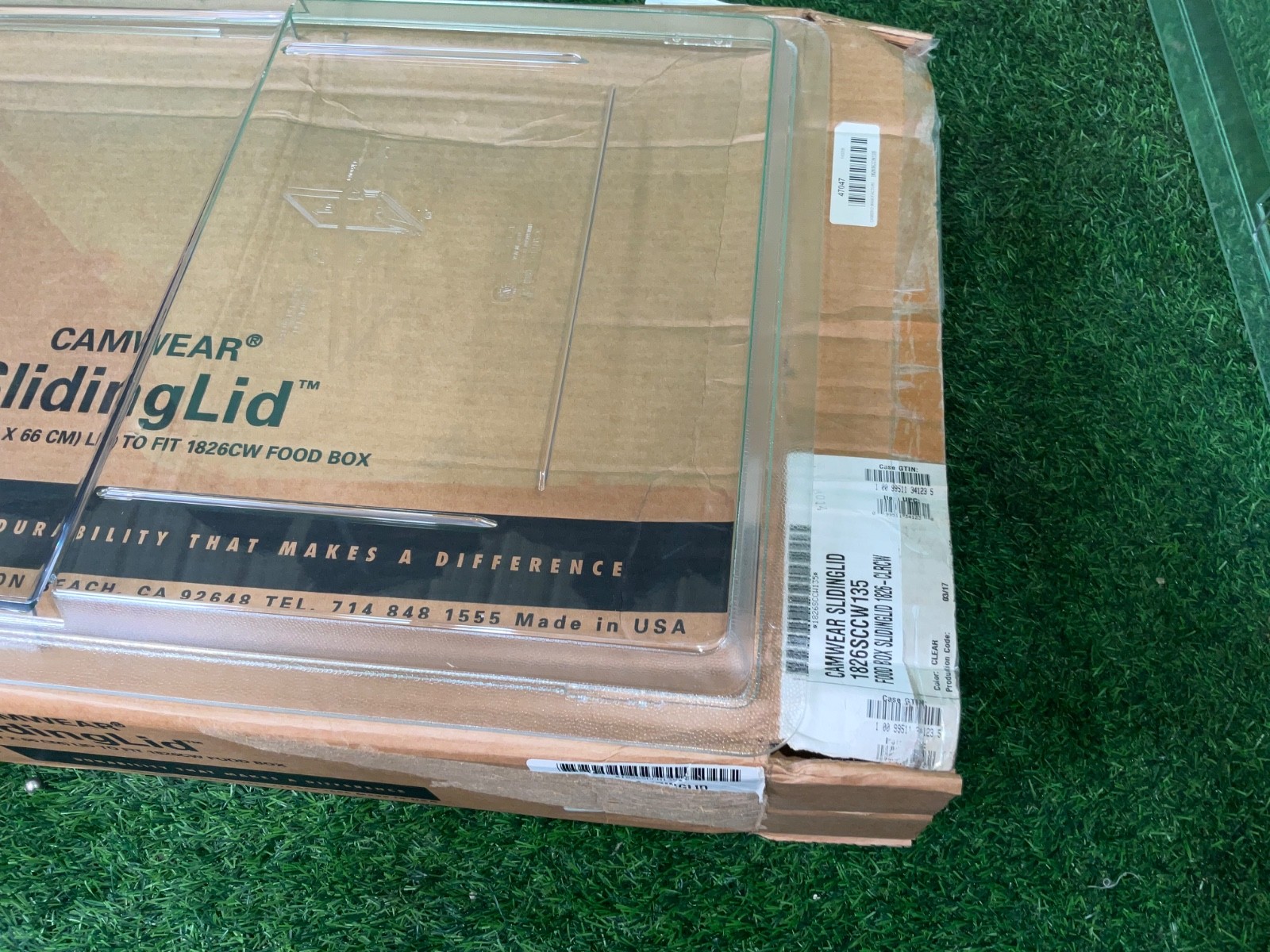Cambro 1826SCCW135 Camwear Clear Full-Size SlidingLid Cover Set Of 5 1337 2E