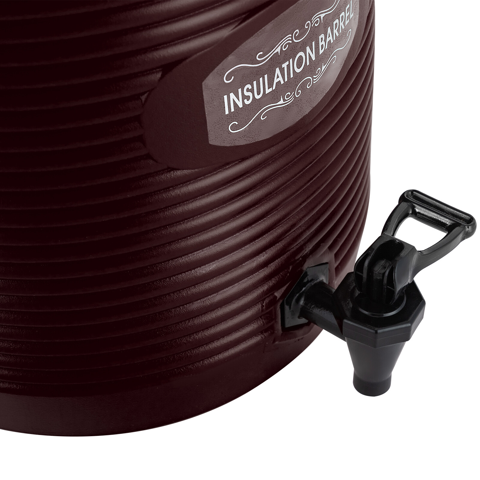 13L Hot & Cold Drink Dispenser Insulated Beverage Dispenser with Faucet Brown US