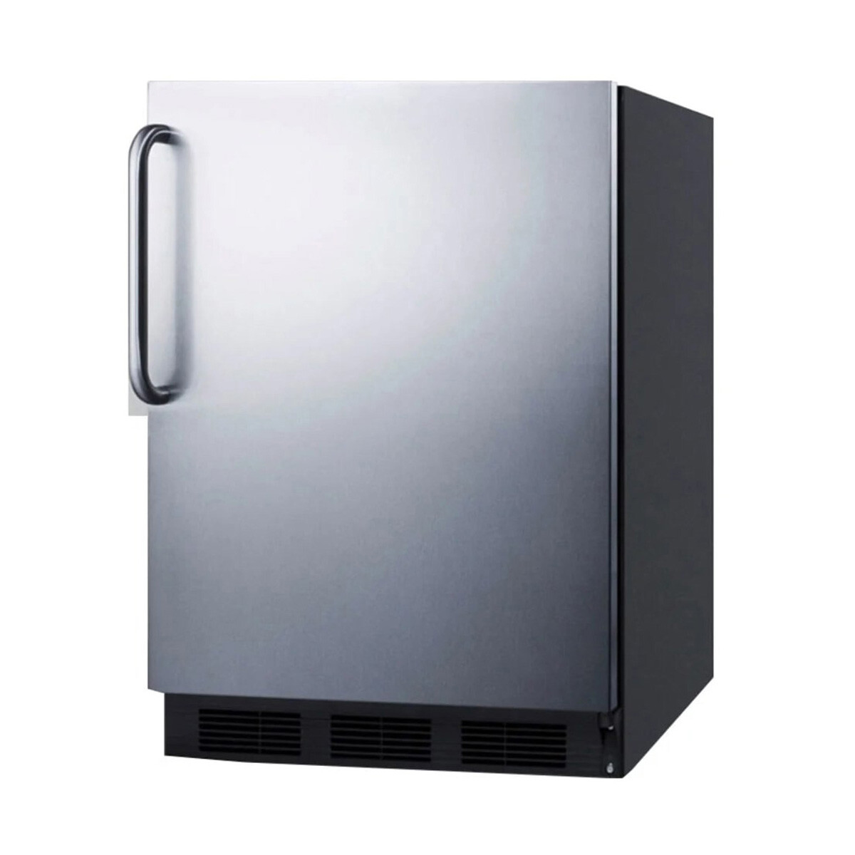 Summit FF7BKBISSTB One Section Solid Door Undercounter Refrigerator