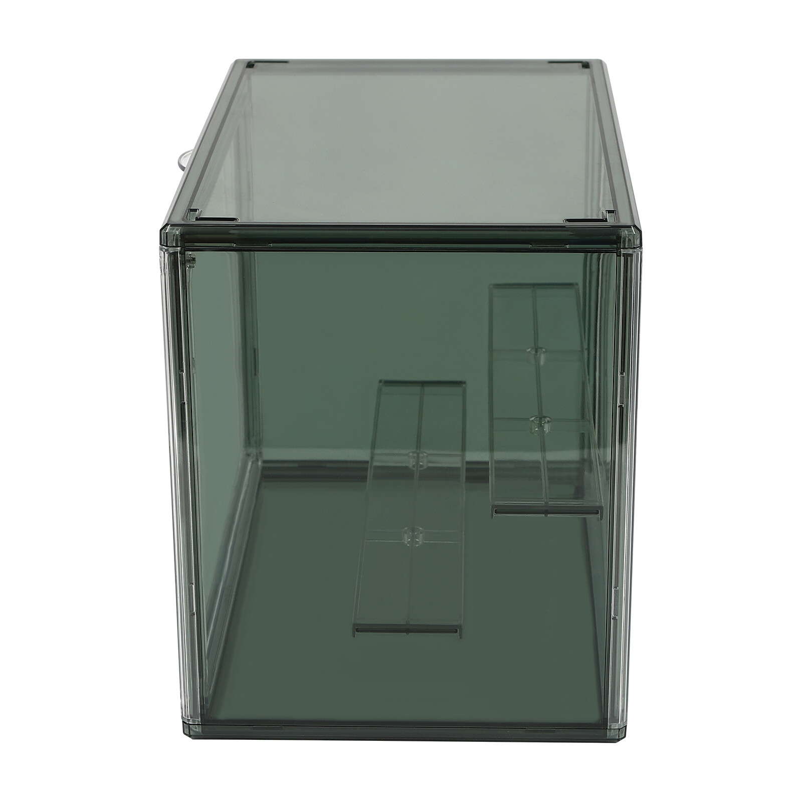Display Case Bread Box for Kitchen Countertop, 2 Tier PET Display Shelf