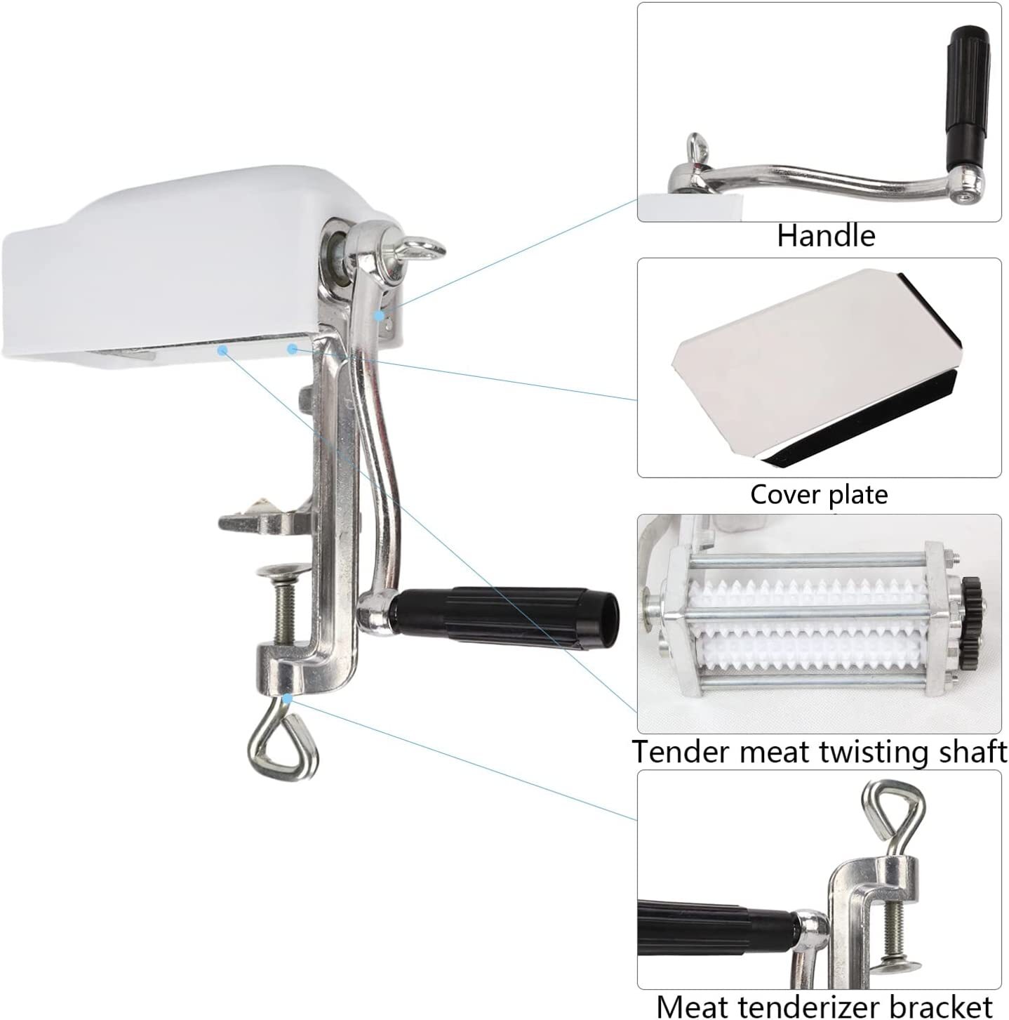Meat Tenderizer Hand Crank Flatten butchers Tool Cuber Steak Machine KitchenTool