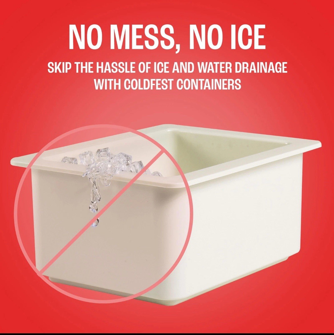 Cambro ColdFest 6″ 1/2 Size Cold Food Pan-white
