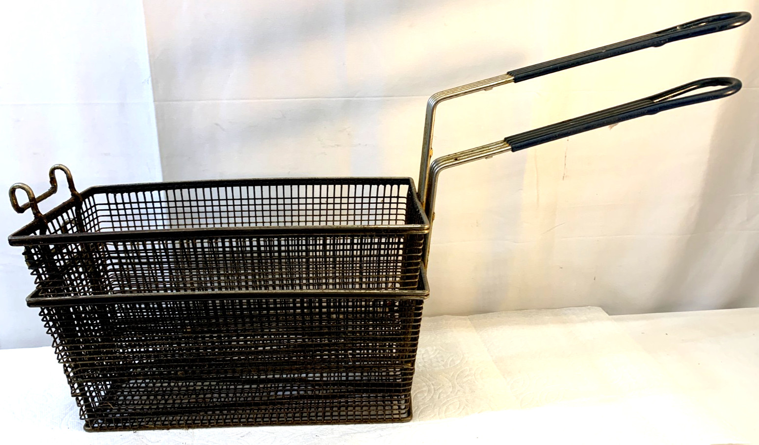Lot of Four (4) Deep Fryer Basket with Hang Loop & Handle ~Commercial Restaurant