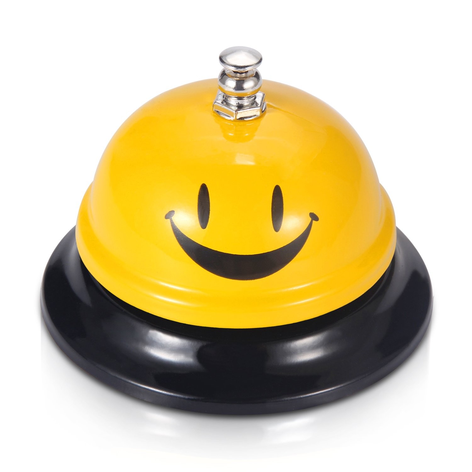EMDMAK Call Bell, Service Bell for The Porter Kitchen 1 Pack, Yellow Smily