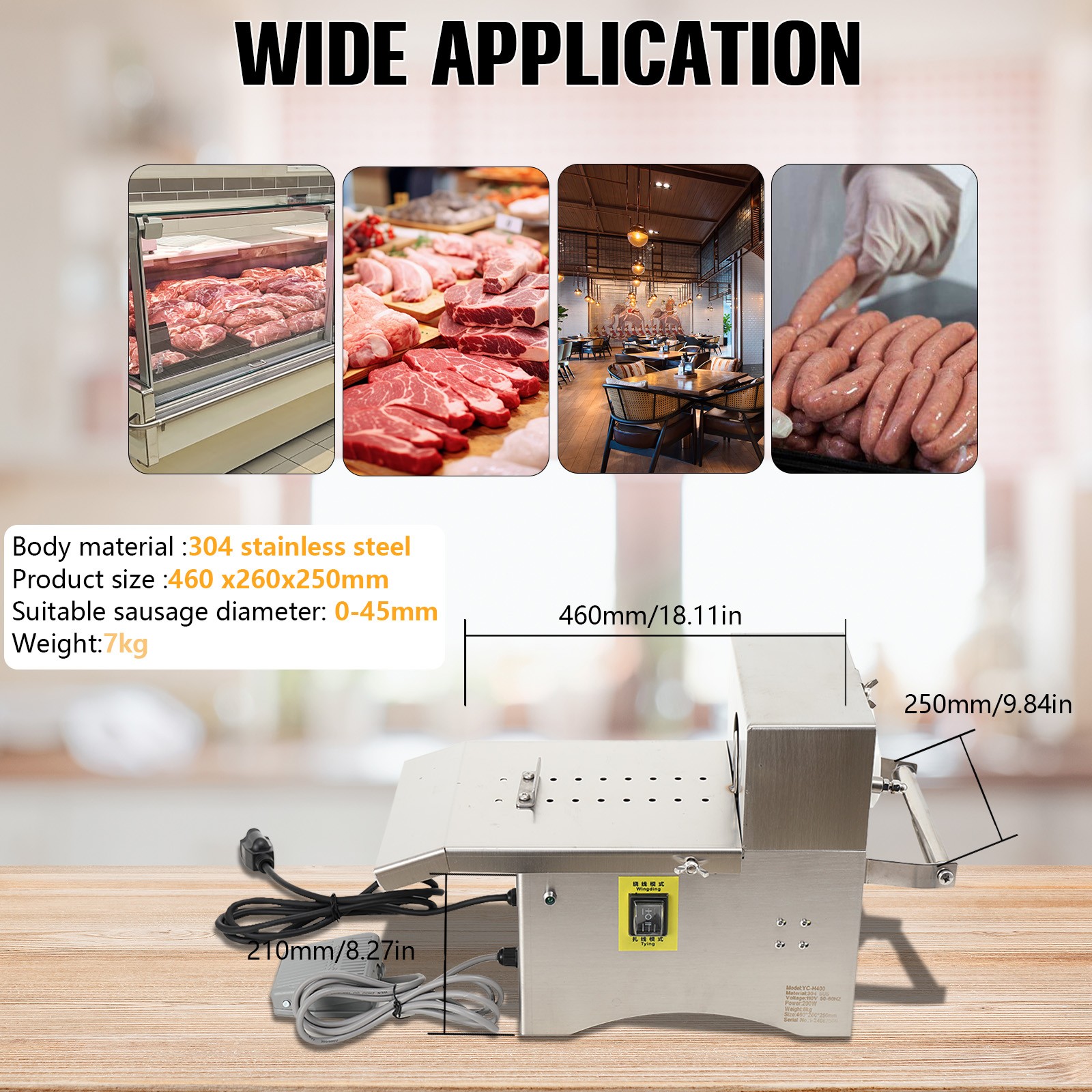 200W Sausage Knotting Machine Automatic Electric Sausage Twist Tying Machine