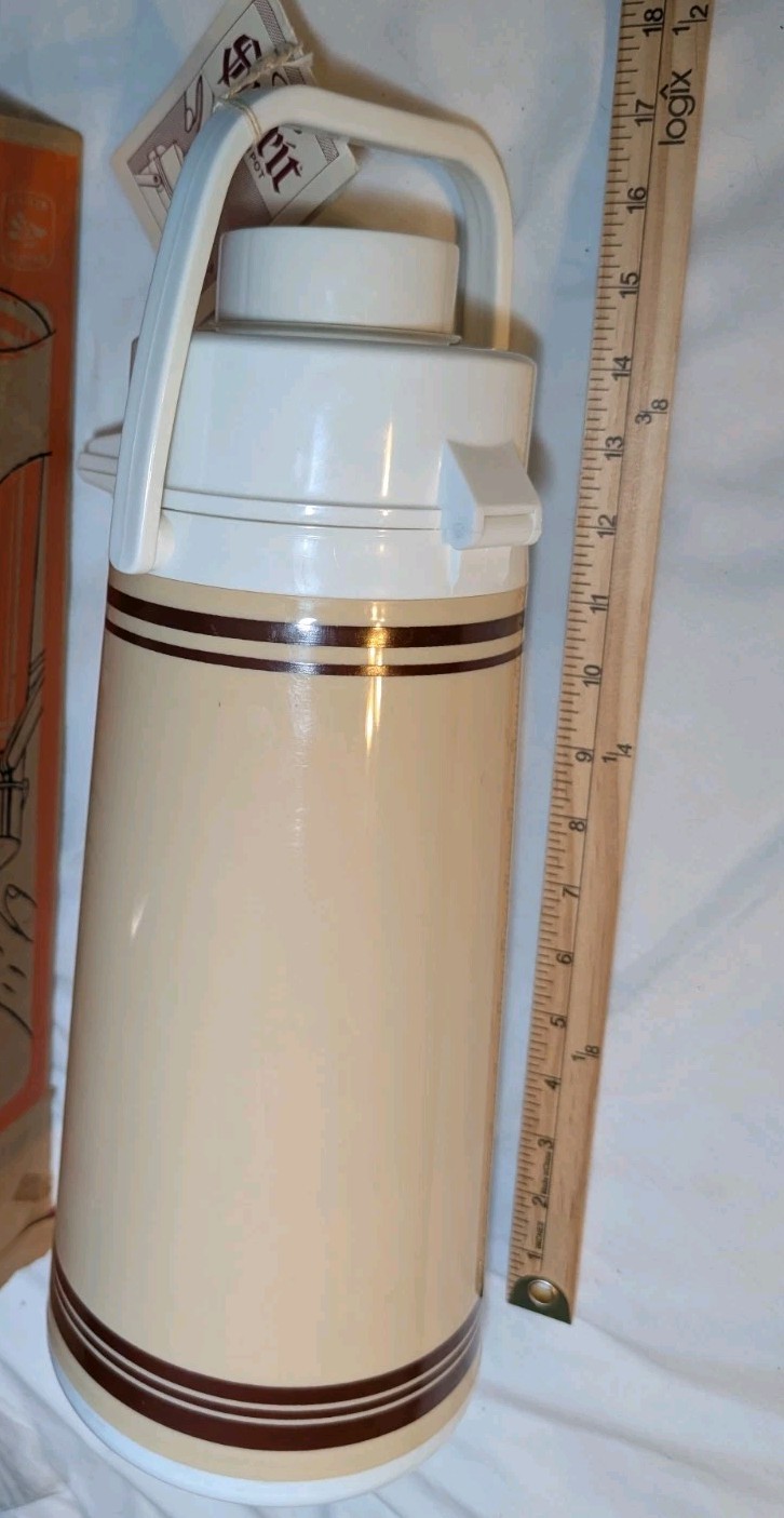 RAINBOW NATIONAL Unbreakable AIRPOT Coffee Drink Dispenser Hot Cold Liquids VTG