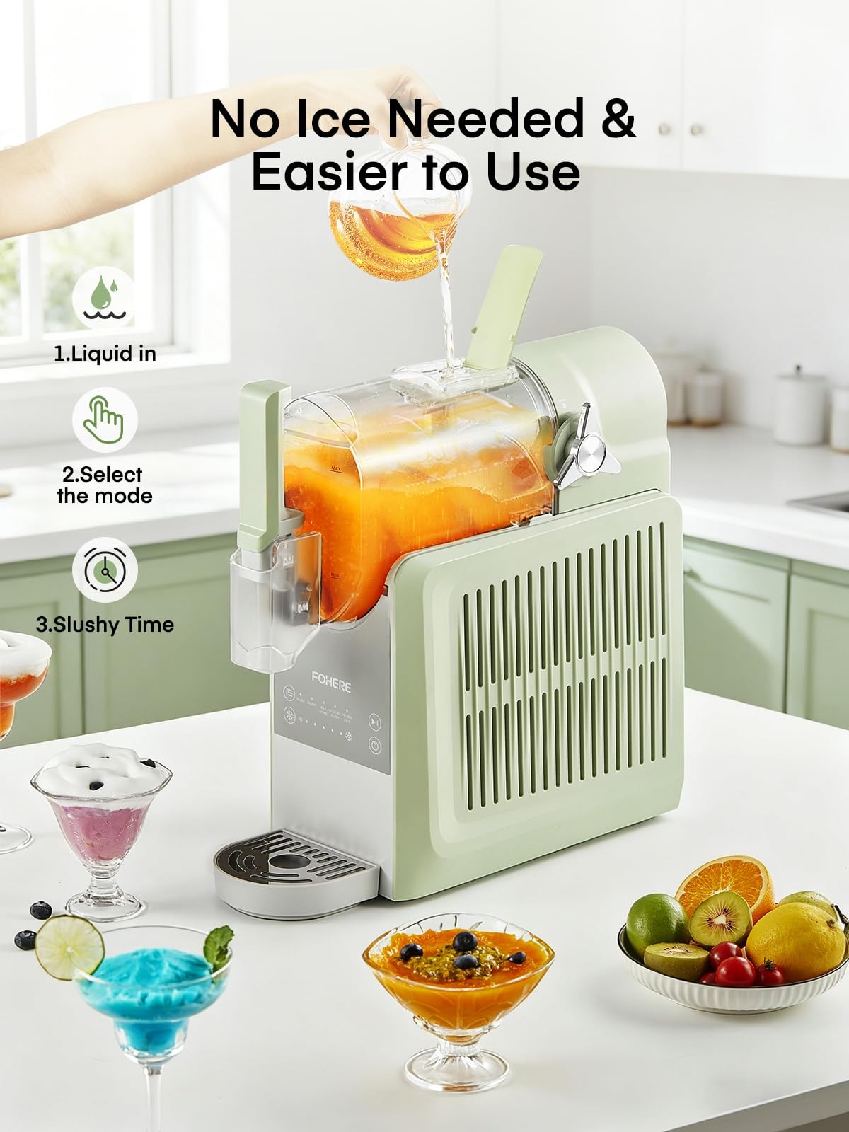 Slushie Machine, 88 oz Slushy Machine for Home, Professional Frozen Drink Maker