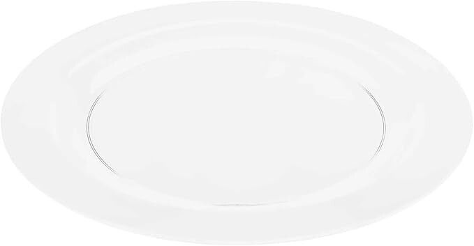 9 inch Disposable Elegant Pearl White Round Dinner Plate 210pcs