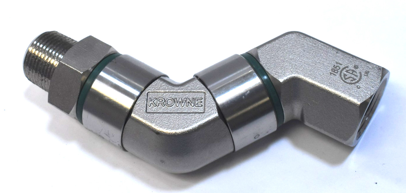 Krowne SwivelKing 3/4″ Dual 360° Rotating Gas Stainless Steel Air Hose Connector