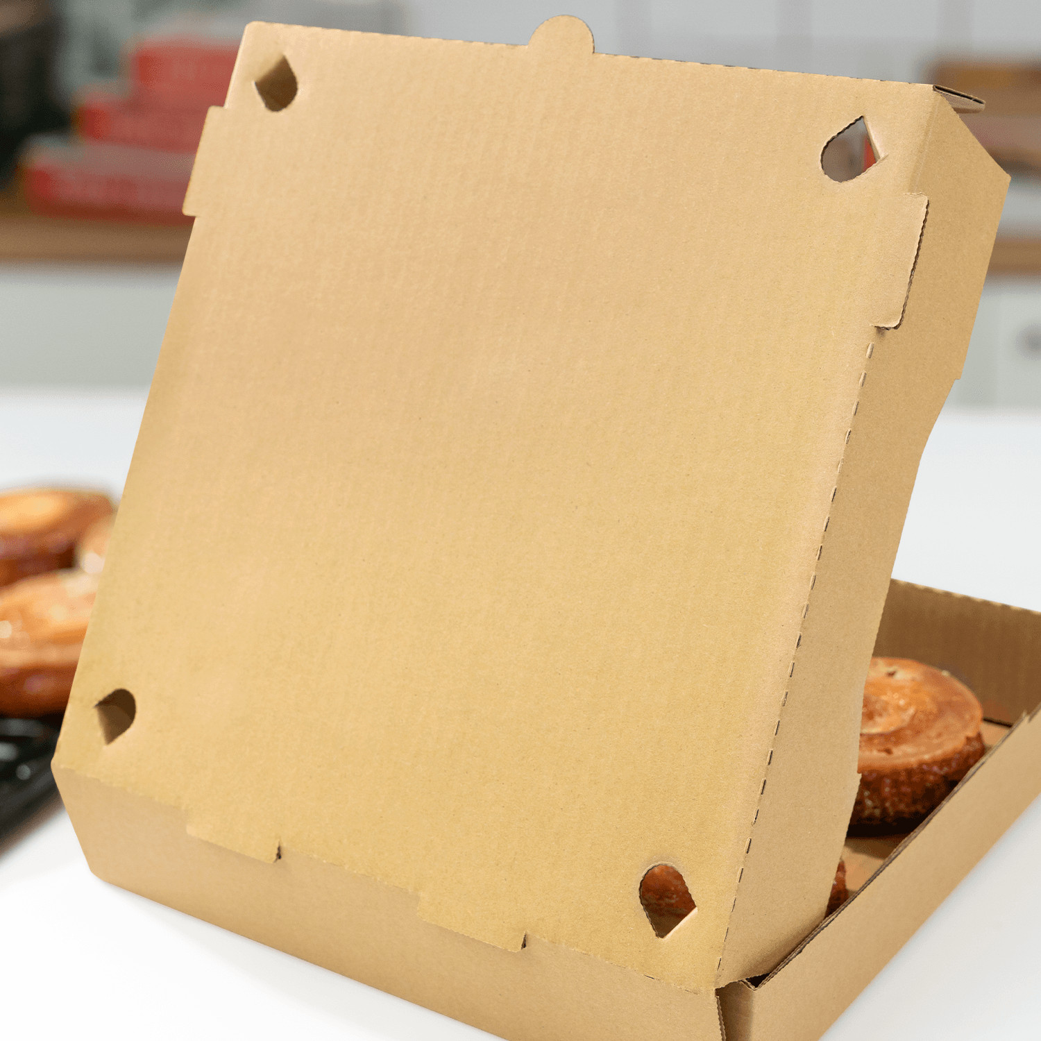 Karat Corrugated Pizza Box, 10»x10»x2», Kraft – 50 pcs, FP-PBF10K
